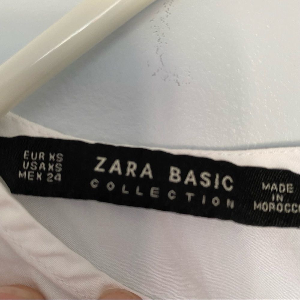 Zara white pearl top with bell sleeve XS VGUC - Picture 5 of 8